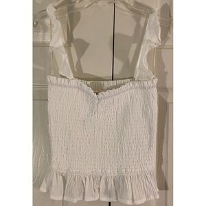 Stretchy Smocked Tube Top Size Small‎ Ruffles Strappy Sleeveless Boho 90's NEW